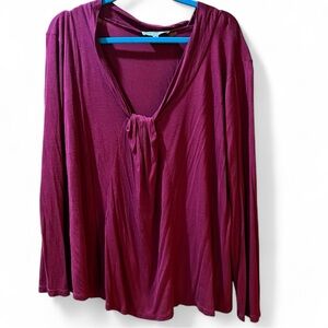 Jones New York 2X Burgundy Women's Top